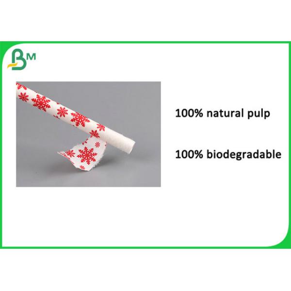 бумага 13.5mm 14mm Compostable белая Kraft для солом коктейля выпивая