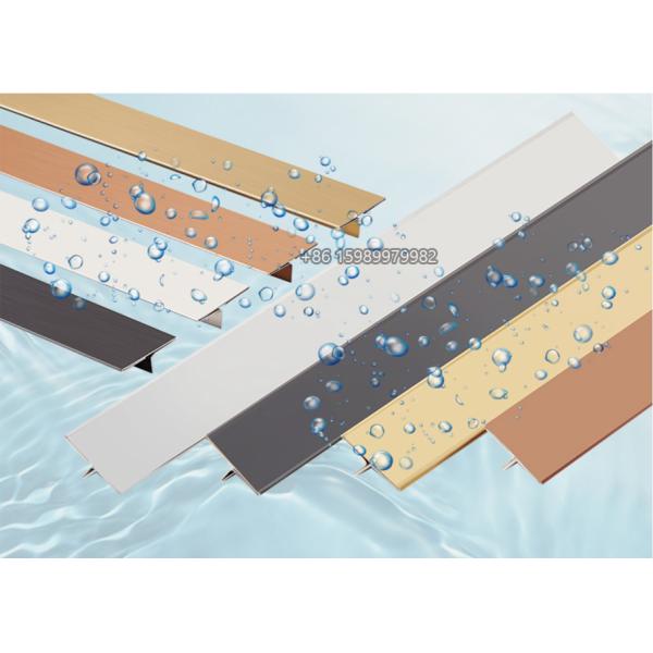 Anticorrosive Stainless Steel Inlay T Patti , SUS316 Metal Building Trim Profiles
