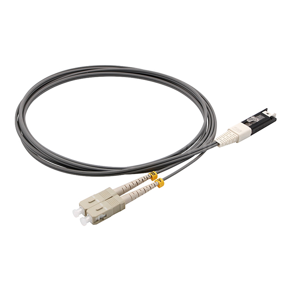 VF45 до SC UPC Кабель оптического волокна Duplex 62.5/125 OM1 Multimode LSZH 2,0 мм Серый