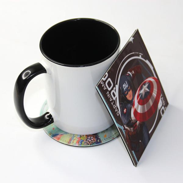 10*10cm Custom Leather Coaster Blanks For Sublimation Photo Printing