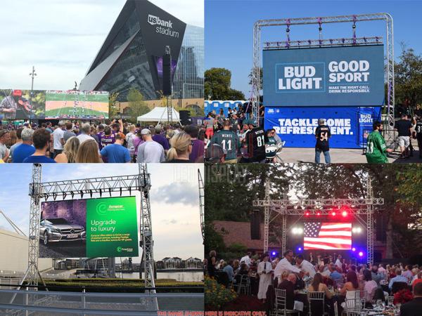 P2.97mm Indoor & Outdoor Curved LED Wall High-Definition Big LED Video Display Screen