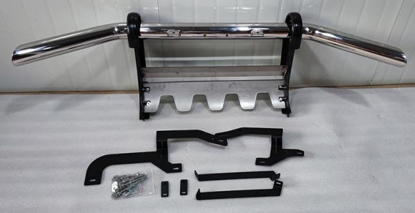 ODM 2018 Silverado Ford Raptor Front Bumper Silver Stainless Steel Material