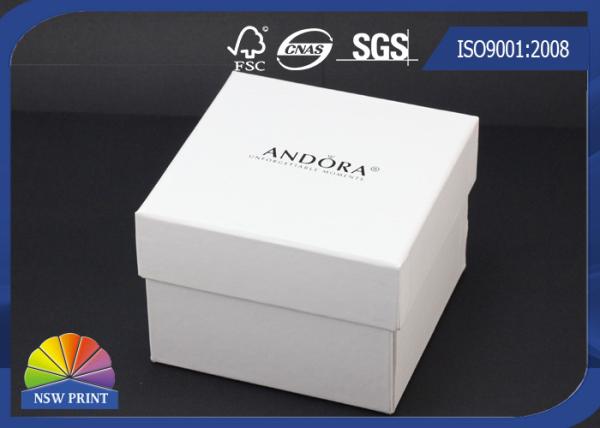 Logo Print Cardboard Paper Jewelry Gift Boxes Large White Gift Box