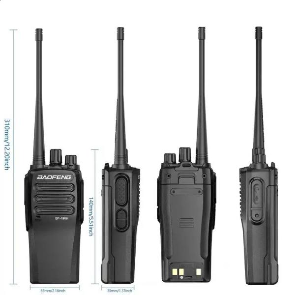138*61*38MM Baofeng Bf-1909 10W UHF Ham Radio Intercom Transceiver Type C Walkie Talkie
