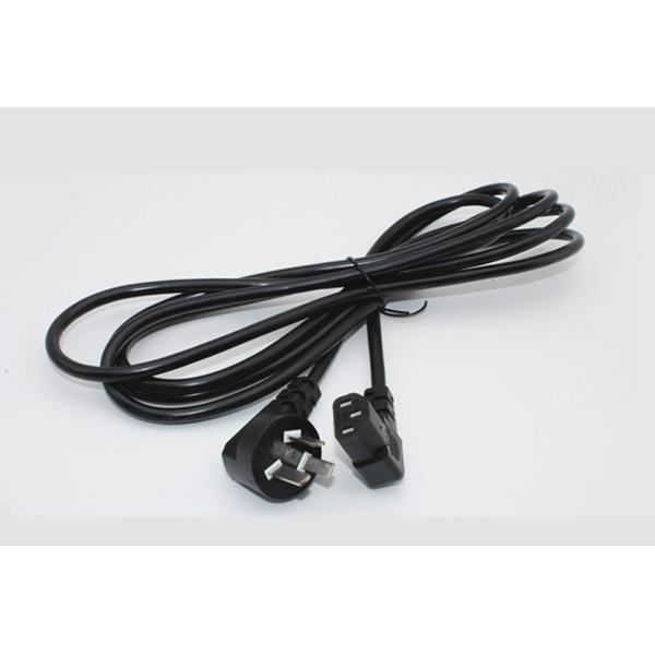 Hot sale Oxygen-free copper black power cord 10A 0.5m-10mAngled female power cable