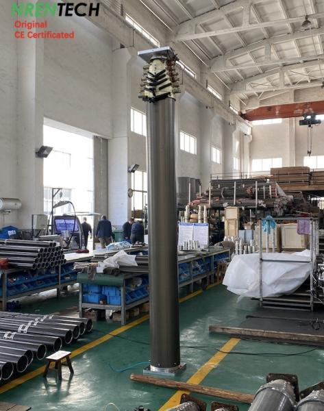 15m lockable pneumatic telescopic mast for mobile antenna tower 300kg payloads- lockable mast