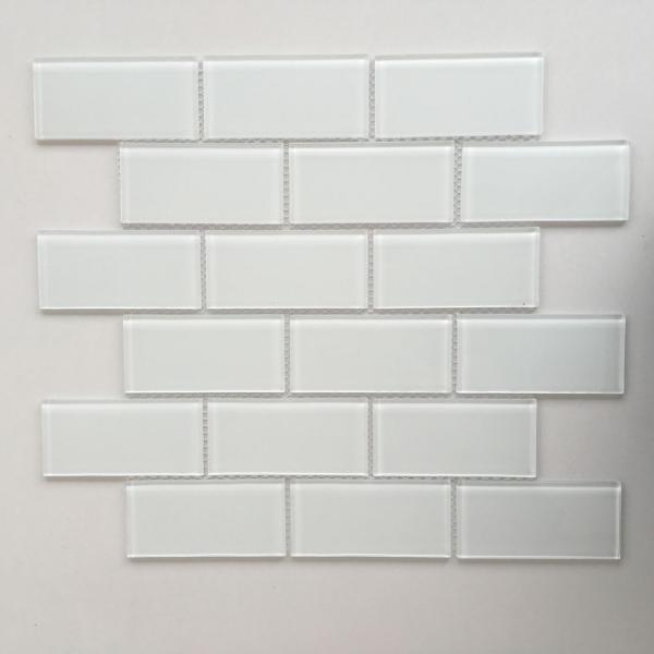 4MM Thin 2 X 4 Brick Small Glass Mosaic Tile Bathroom Glitter Mosaic