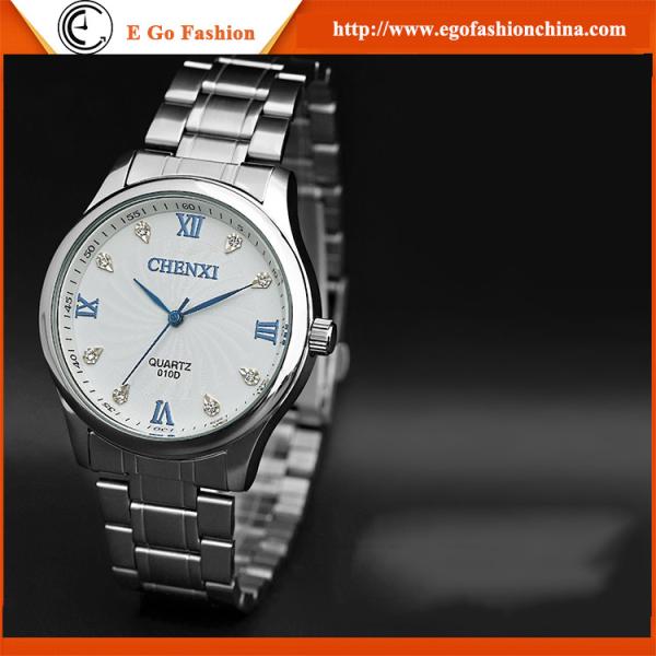 010D Fashion Jewelry Wholesale Stainless Steel Watches Quartz Analog Watch Couple Watch