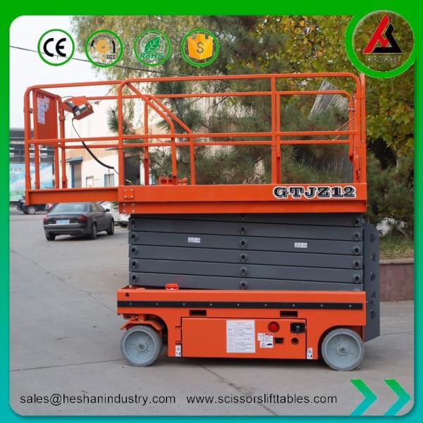 12m Self Propelled Automotive Scissor Lift Electric Aerial Work Platform Lift