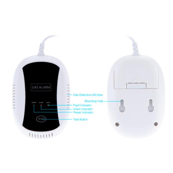 Alarme de gás prendido do sistema de segurança 433MHz da G/M do detector de gás natural LPG