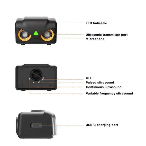 Ultrasonic Dog Repeller Effective Plastic Bark Stopper and Deterrent Control Devices for Dog Training