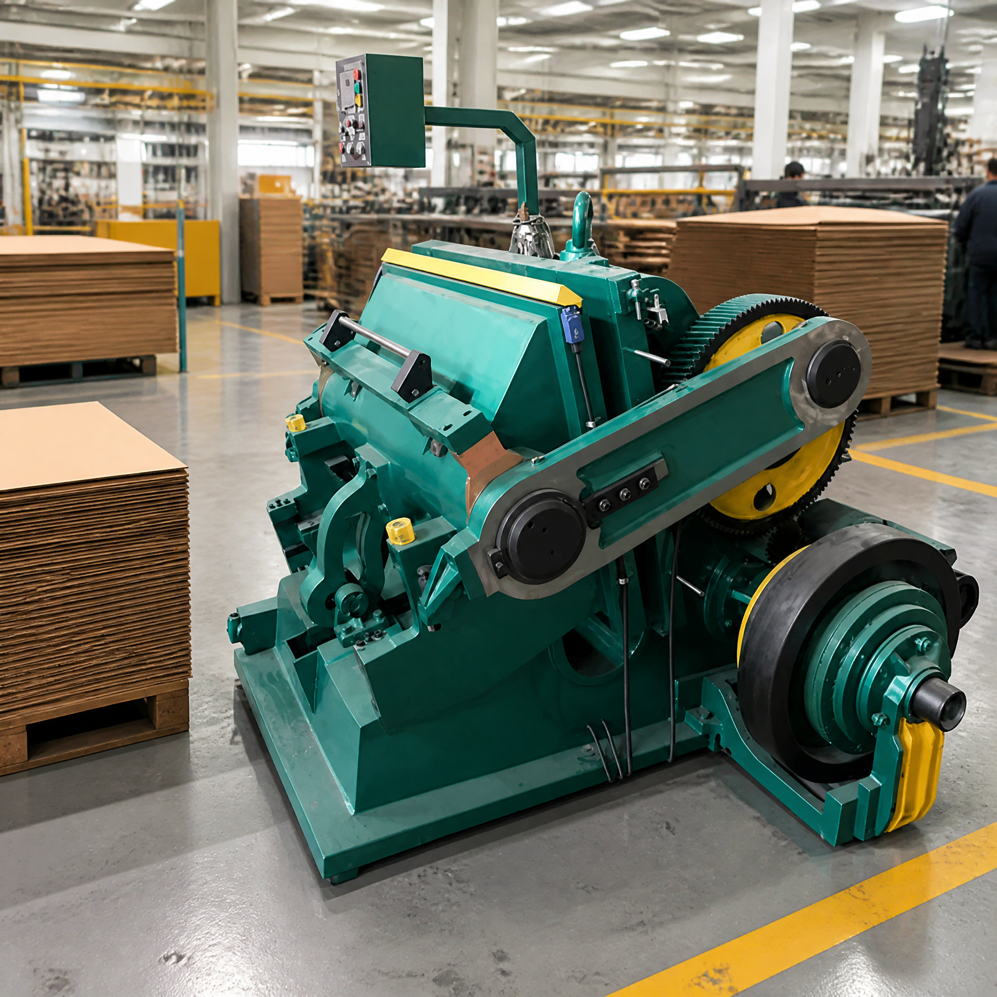 Green Cardboard Box Die Cutting Machine Small Box Making ML 1100 380V / 220V