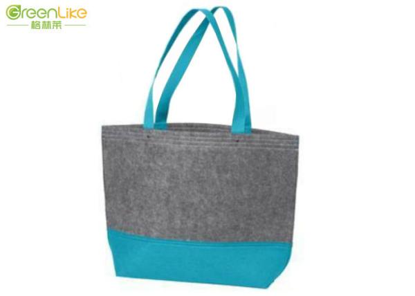 Blue Grey Felt Polyester Tote Personalised Felt Tote Bag SEDEX