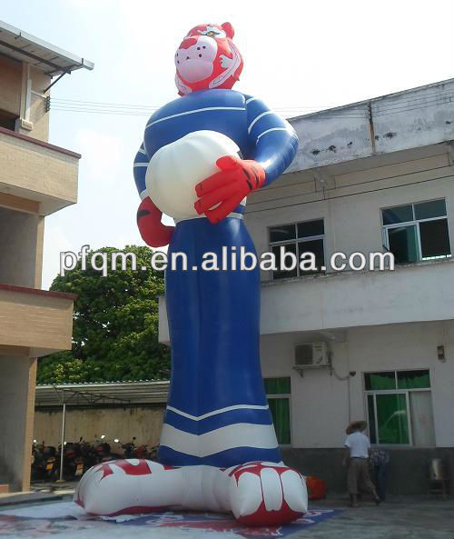 advertising inflatable tiger man model with custom logo printing
