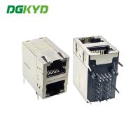 Connecteur femelle modulaire de l'Ethernet RJ45 du bâti 8P8C 2x1 de carte PCB