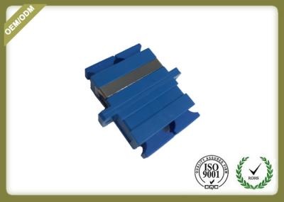 SC Singlemode Duplex Fiber Optic Connector Adapters With Ceramic Sleeve Blue Color