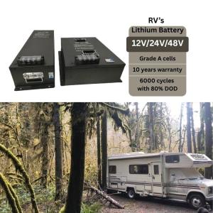 5120Wh 48V Lithium Battery Pack For RV And Home Backup Power LiFePO4 Type