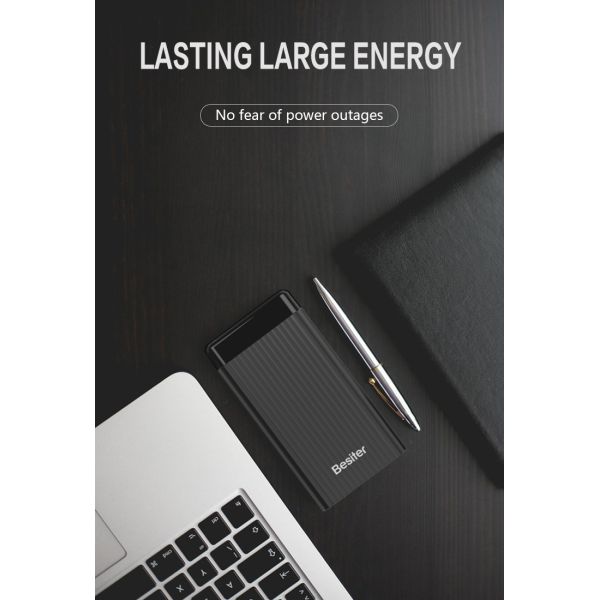 Dual USB Digital Display Portable Power Charger Fast Charging 40000mah 22.5W