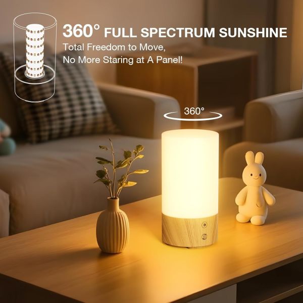 Dimmable Seasonal Affective Disorder Light High CRI 10k Lux Lamp 360 Degree Emitting