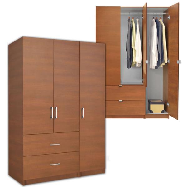 Bedroom Furniture 3 Wood Closet Doors 2 Dawers Environmental Friendly