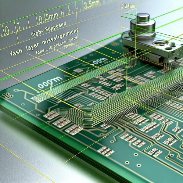 HDI PCBボード 0.04mm ライン幅 0.3mm BGAピッチ 16:1 側面比