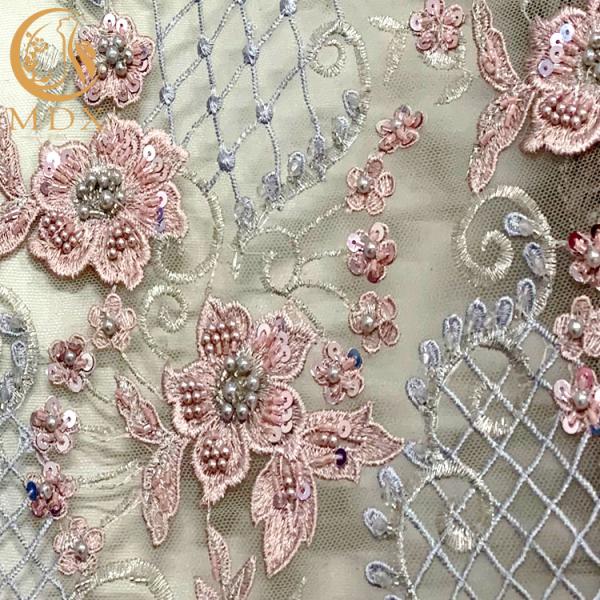 Модная вышивка сетки ткани шнурка Applique двором