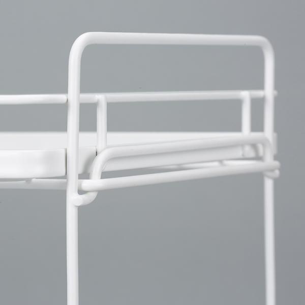 2 Layer Household Organizer Wire Basket With Non Folding Rack Spice Storage