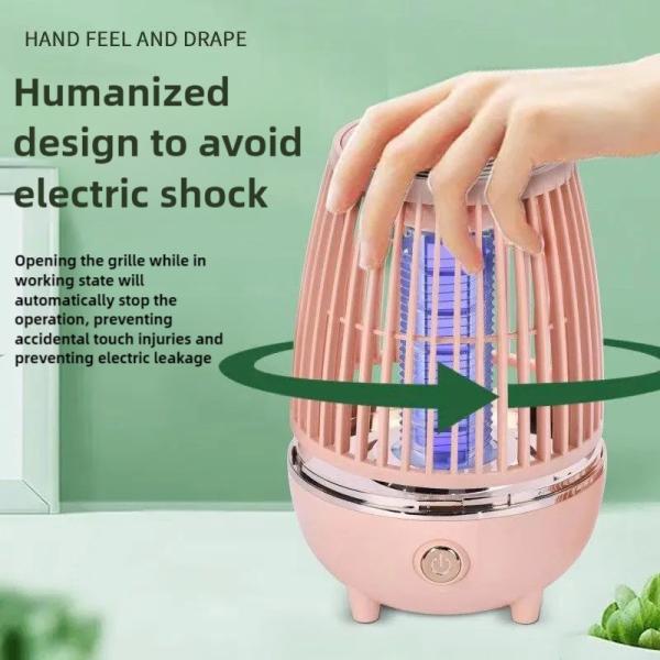 USB Rechargeable Bug Zapper Lamp With High Voltage 2700V Newest Design Cleaning Brush And Li Battery