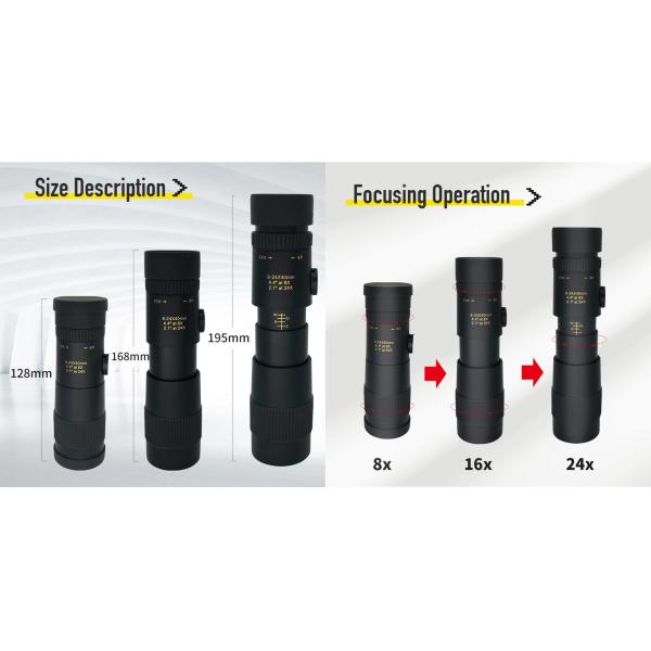 телескоп сигнала Monocular облегченный FMC 10-30x40 8-40x40 с зажимом & треногой телефона