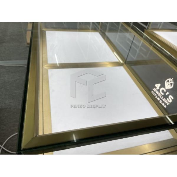 Vitrina gruesa moderada de la joyería del vidrio de los muebles de la joyería del vidrio 10m m con el ODM de la cerradura