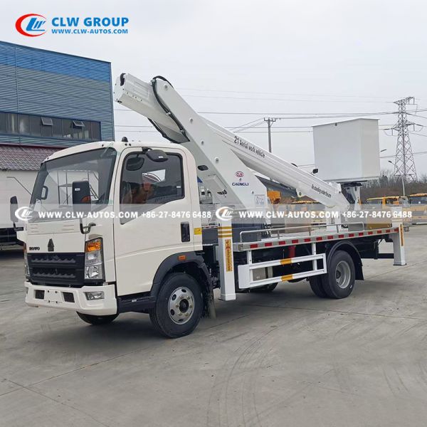HOWO 21m Aerial Work Platform with 360-Degree Rotation and 200kg Load Capacity for High-Reach Applications