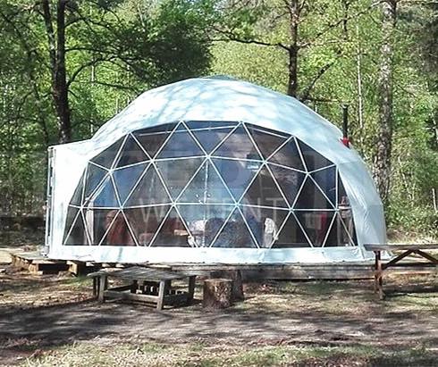 o PVC do diâmetro de 15m revestiu a barraca clara da abóbada da esfera da barraca da abóbada Geodesic