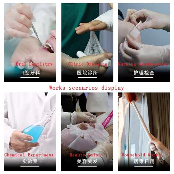 Waterproof Disposable Vinyl Glove Isolate Bacteria Hospital Vinyl Exam Gloves