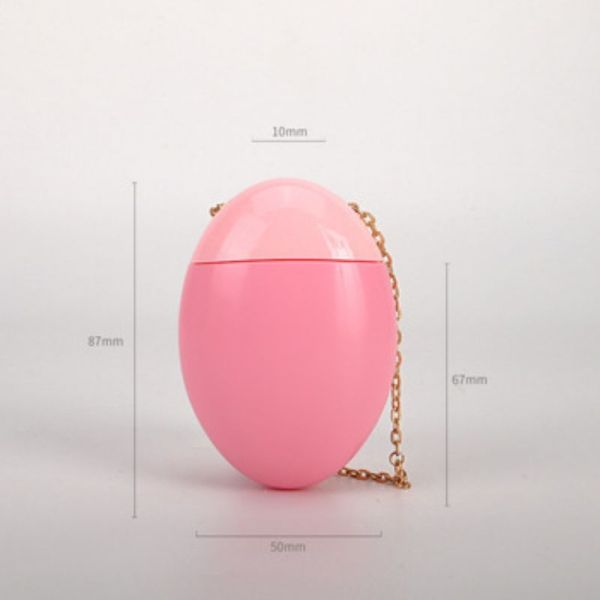 50ml Portable Egg-Style Customization Sunscreen Hand Cream BB Cream Container with Gold Chain