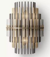 Restoration Hardware Emile Sconce Black And Golden Rod Mixed