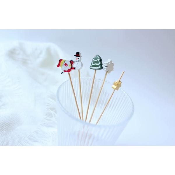 Cocktail skewers with looped knot biodegradable bamboo cocktail picks disposable knotted bamboo picks