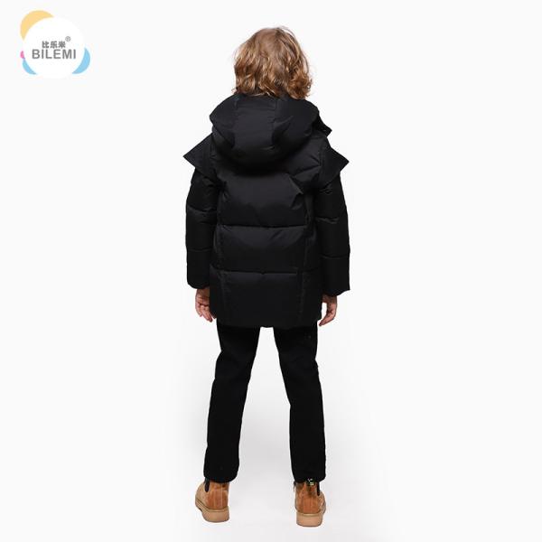Winter Coats Detachable Cap Bat Design Sense Clothes Children Red Black Boys Lightweight Down Jacket