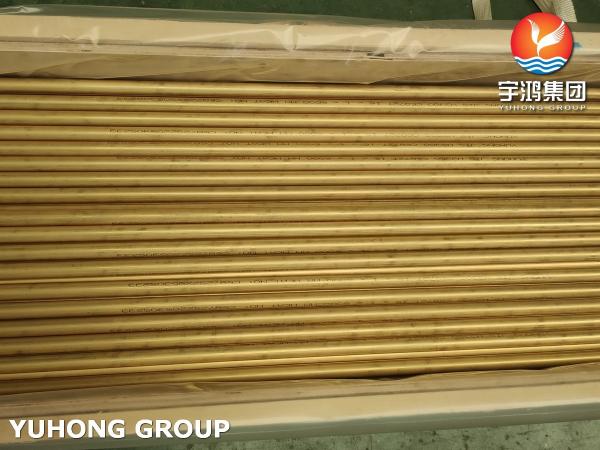 JIS H3300 C6872T Copper Alloy Steel Heat Exchanger Tube In Petrochemical Industry