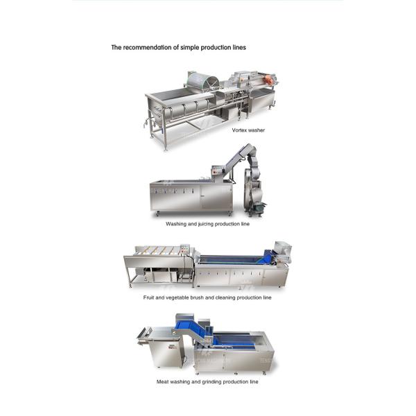 Vegetable Hair Roller Bubble Washing Selection Cutting Machine Production Line