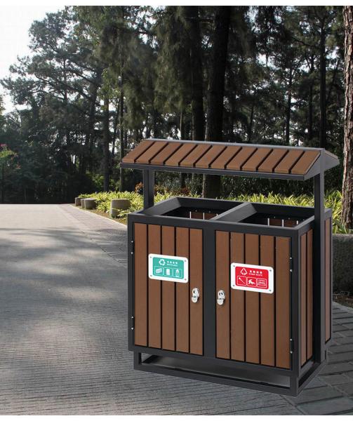 Public Cleaning Embedded Waste Outdoor Stainless Steel Recycling Bin