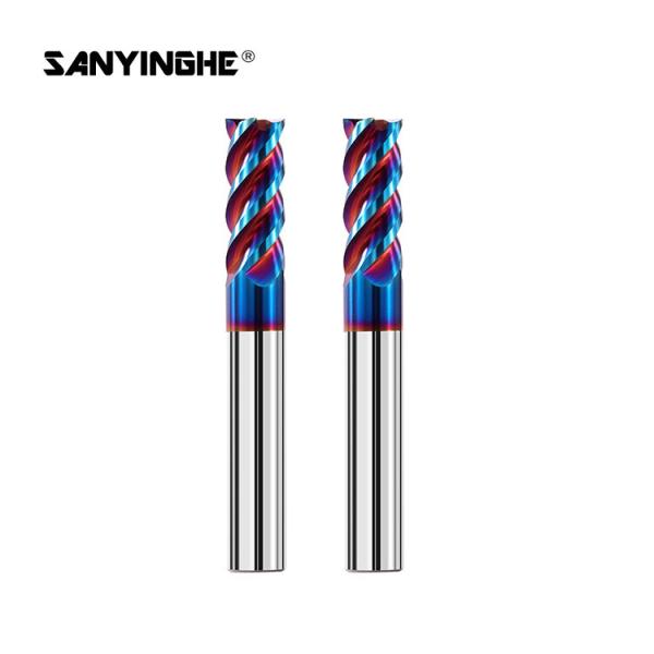 HRC65 Corner Radius Solid Carbide End Mills 4 Flutes Nano Coating Milling Cutting Tools