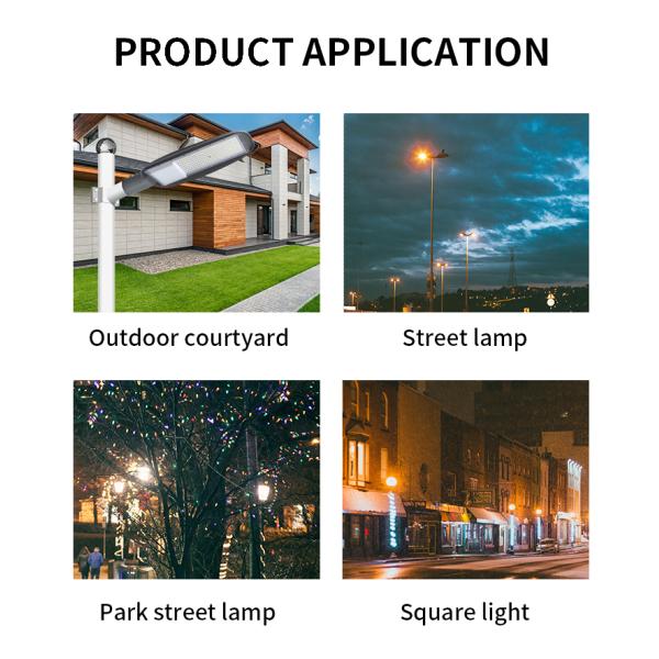 AC120V 240V Iluminación de la calle LED de exterior impermeable IP65 Gris Aluminio 6KV 10KV