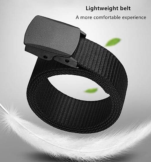 Nylon Web Belt Plastic Buckle 1.5 Tactical Webbing Casual Belt For Work Leisure Sport