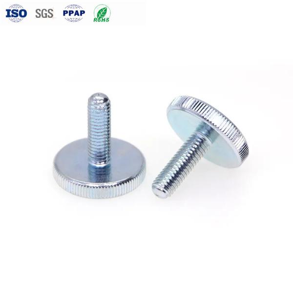 Direito M3 Grindado parafuso de polegar Ajuste manual Grindado parafuso aço carbono azul zinco