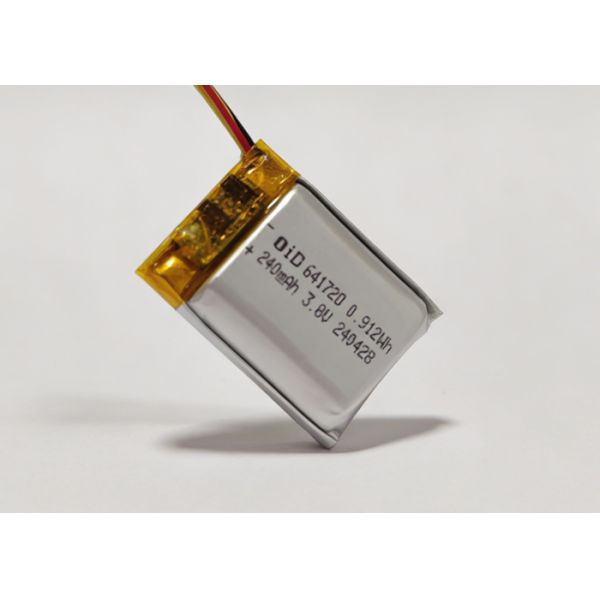 OID641723HV 3.8V 260mAh Lithium Polymer Battery with 500+ Cycles and Extreme Cold Performance for Electronic Pipettes