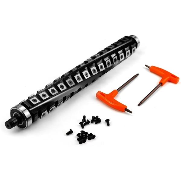 Helical Cutterhead For DeWalt DW735 DW735X Planer With Extra 10 Pack Carbide Inserts Wood Shaving Machine Cutting Shelix Spiral Cutter Head for Woodworking