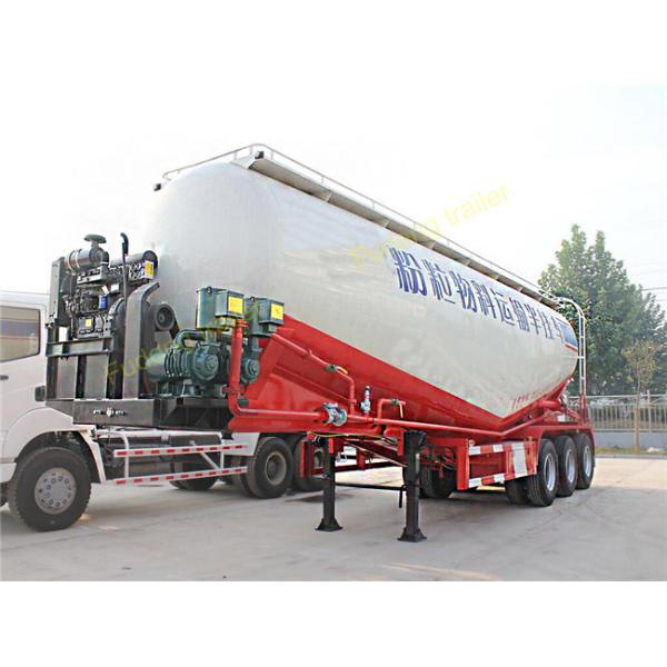 3 Axles 60cbm 80 ton Silo Bulker Cement Tank Trailer Carrier Reinforced Steel Material