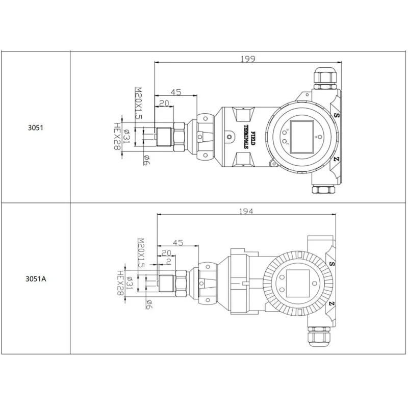 Hengtong Ex-Proof Digital Pressure Transmitter Smart Pressure Sensor Transmitter