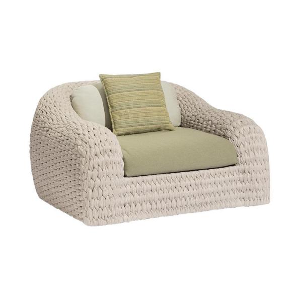 Backyard Patio Furniture Garden Set with Private Villa Garden Sofa in Rope Woven Design