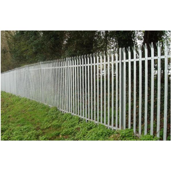 Anti Tamper Fixings Hdg Metal Palisade Fence For Industrial Units